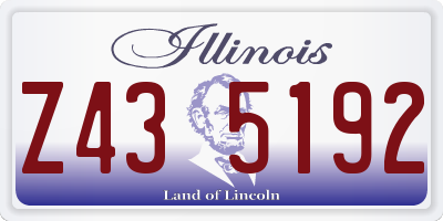 IL license plate Z435192