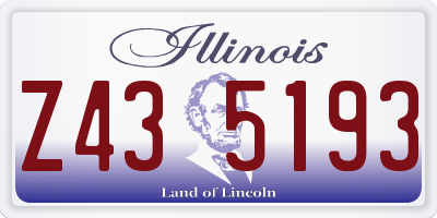 IL license plate Z435193