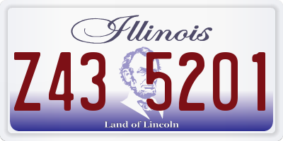 IL license plate Z435201