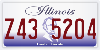 IL license plate Z435204