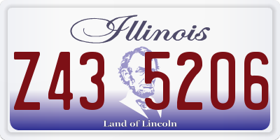 IL license plate Z435206