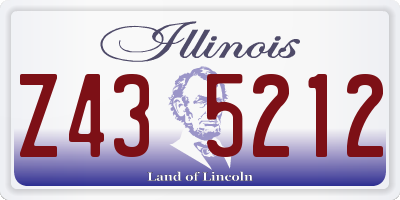 IL license plate Z435212