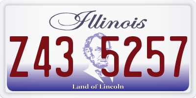 IL license plate Z435257