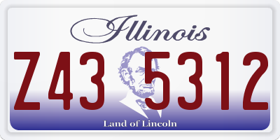 IL license plate Z435312