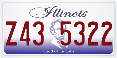 IL license plate Z435322