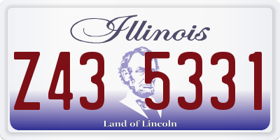 IL license plate Z435331