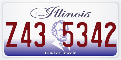 IL license plate Z435342