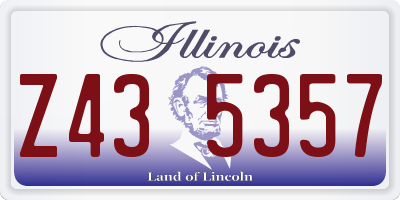 IL license plate Z435357