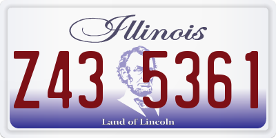 IL license plate Z435361