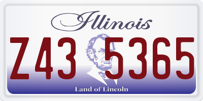 IL license plate Z435365