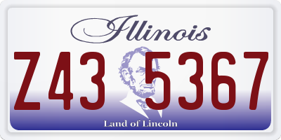IL license plate Z435367