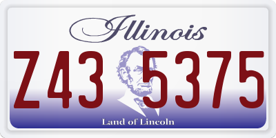 IL license plate Z435375