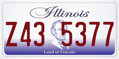 IL license plate Z435377