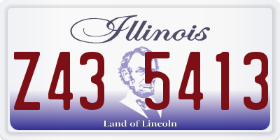 IL license plate Z435413