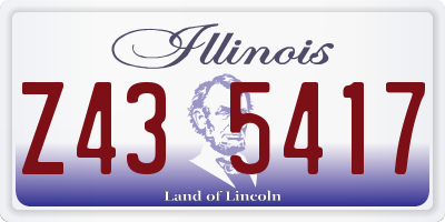 IL license plate Z435417