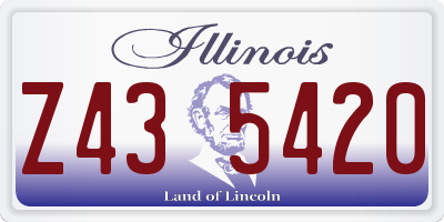 IL license plate Z435420