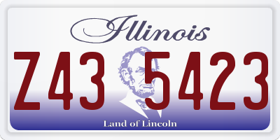 IL license plate Z435423