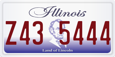 IL license plate Z435444