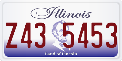 IL license plate Z435453