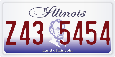 IL license plate Z435454