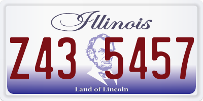 IL license plate Z435457