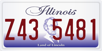 IL license plate Z435481