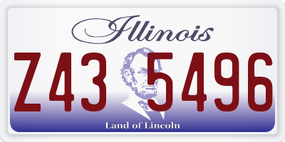 IL license plate Z435496