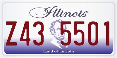 IL license plate Z435501