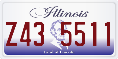 IL license plate Z435511