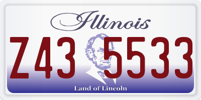 IL license plate Z435533