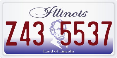 IL license plate Z435537
