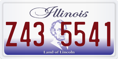 IL license plate Z435541