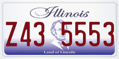 IL license plate Z435553
