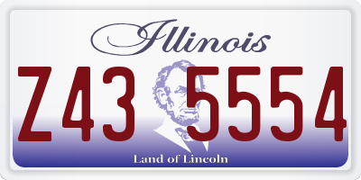 IL license plate Z435554
