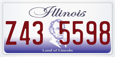 IL license plate Z435598