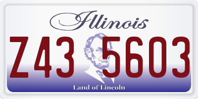IL license plate Z435603