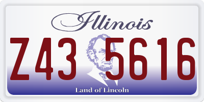 IL license plate Z435616