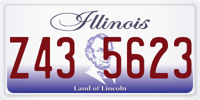 IL license plate Z435623