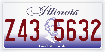 IL license plate Z435632