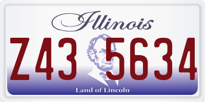 IL license plate Z435634