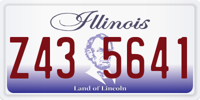 IL license plate Z435641