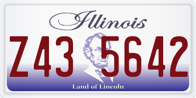 IL license plate Z435642