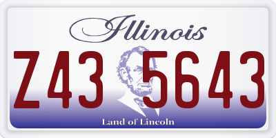 IL license plate Z435643