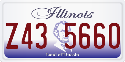 IL license plate Z435660