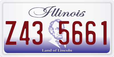 IL license plate Z435661
