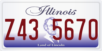 IL license plate Z435670
