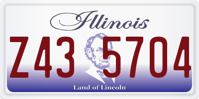 IL license plate Z435704