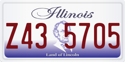IL license plate Z435705
