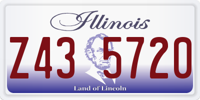 IL license plate Z435720