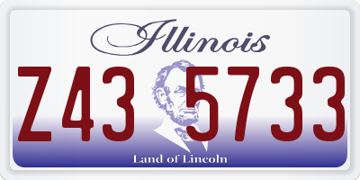 IL license plate Z435733